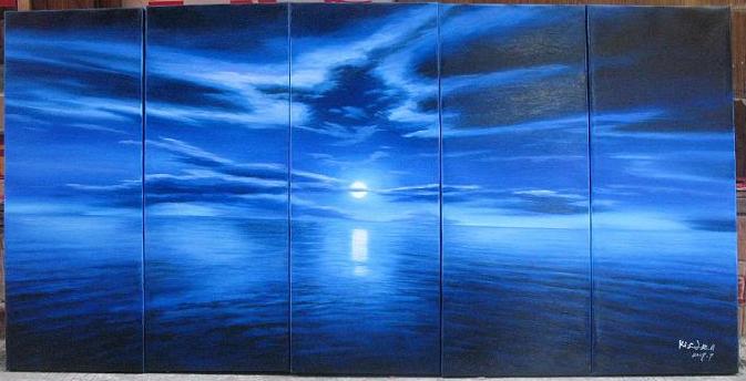 Dafen Oil Painting on canvas seascape painting -set500